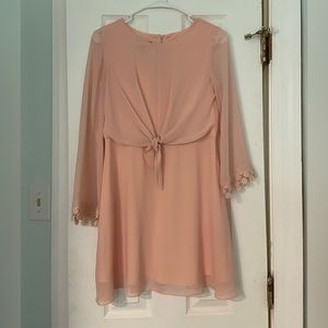 pink dress with tie in front (girls size 16)